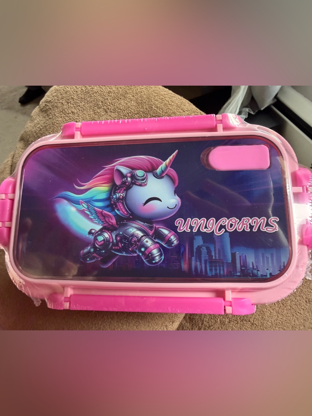 Unicorns Pink Bento Lunch Box